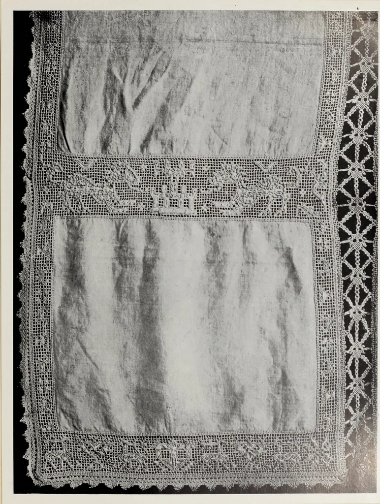 An illustration from Antiche trine italiane : trine ad ago, 1908, leaf 110