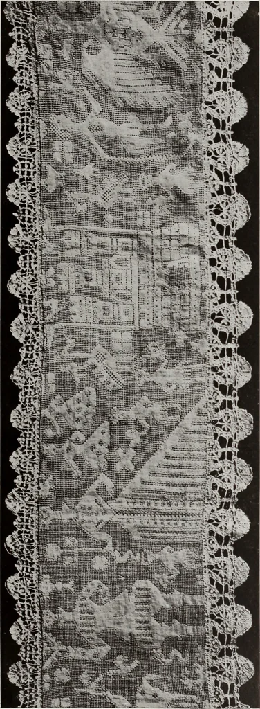 An illustration from Antiche trine italiane : trine ad ago, 1908, leaf 122