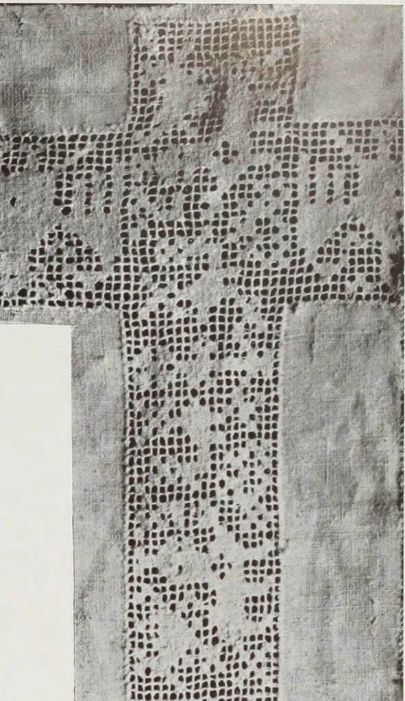 An illustration from Antiche trine italiane : trine ad ago, 1908, leaf 122
