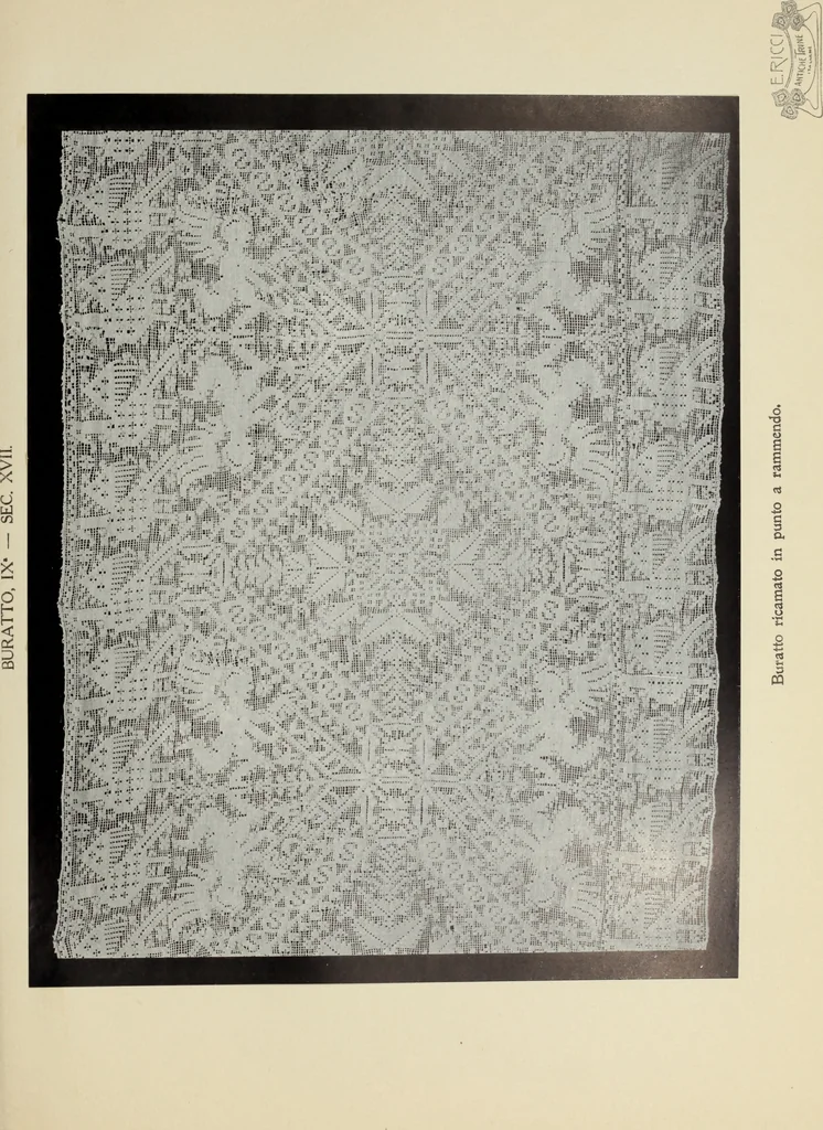 An illustration from Antiche trine italiane : trine ad ago, 1908, leaf 140