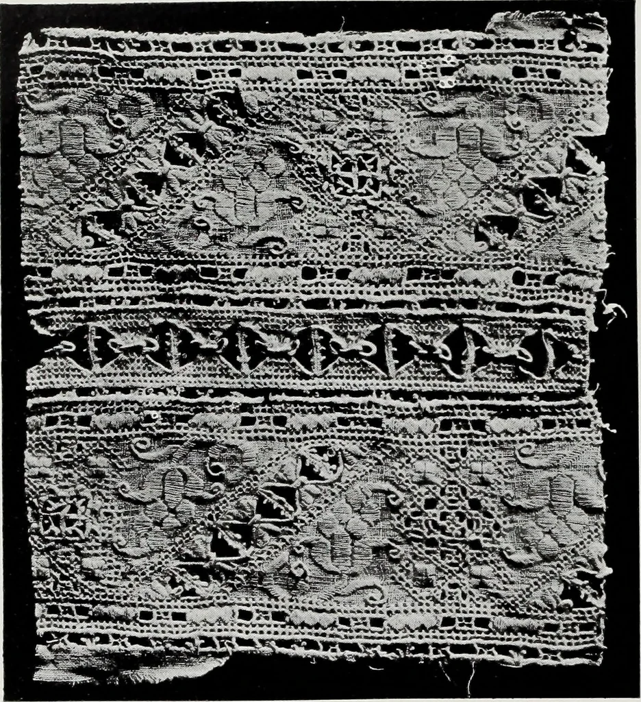An illustration from Antiche trine italiane : trine ad ago, 1908, leaf 155