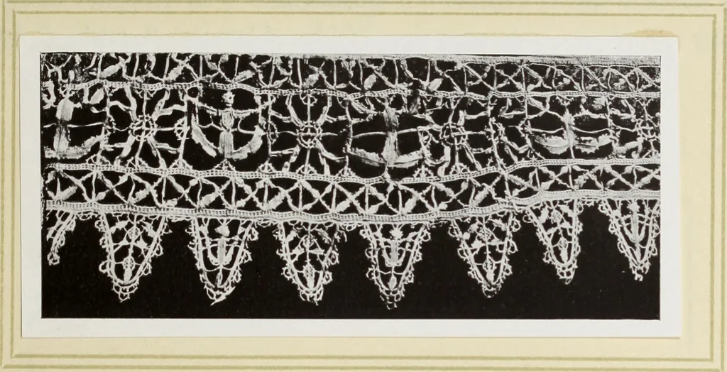An illustration from Antiche trine italiane : trine ad ago, 1908, leaf 164