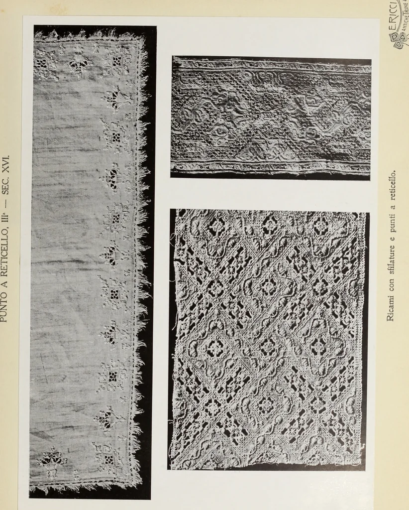 An illustration from Antiche trine italiane : trine ad ago, 1908, leaf 172