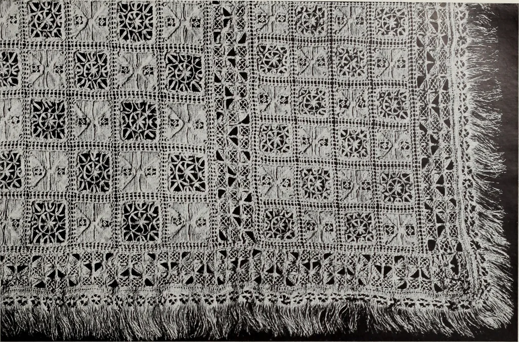 An illustration from Antiche trine italiane : trine ad ago, 1908, leaf 184