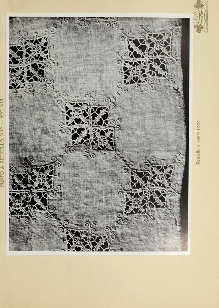 An illustration from Antiche trine italiane : trine ad ago, 1908, leaf 194