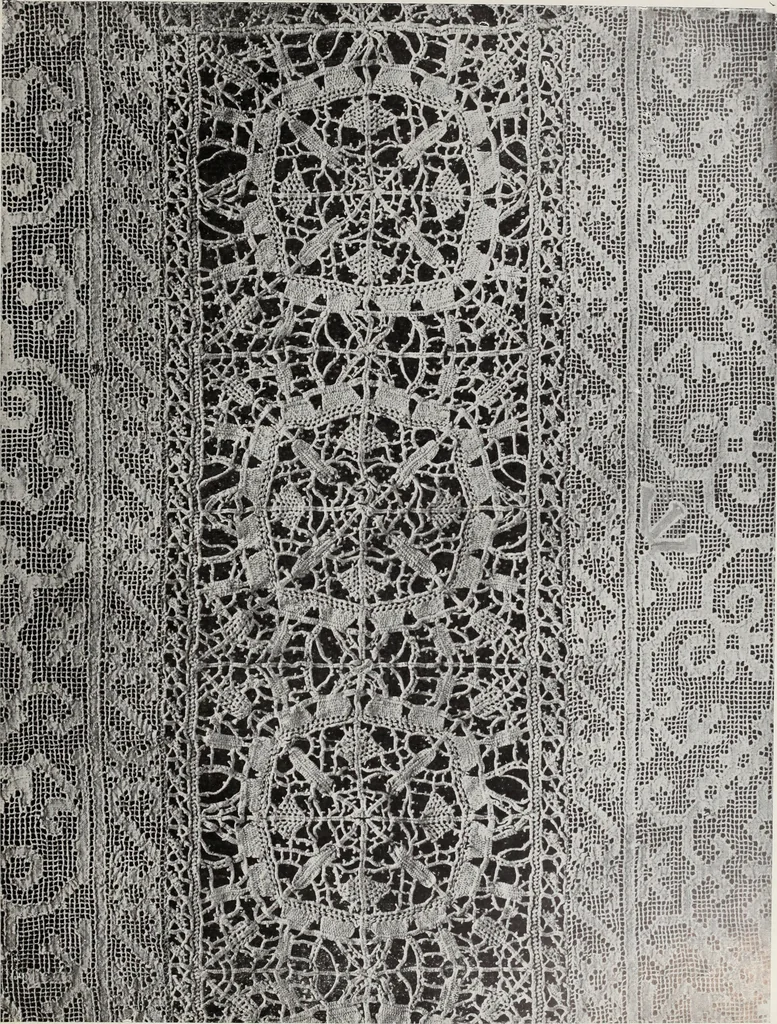 An illustration from Antiche trine italiane : trine ad ago, 1908, leaf 206