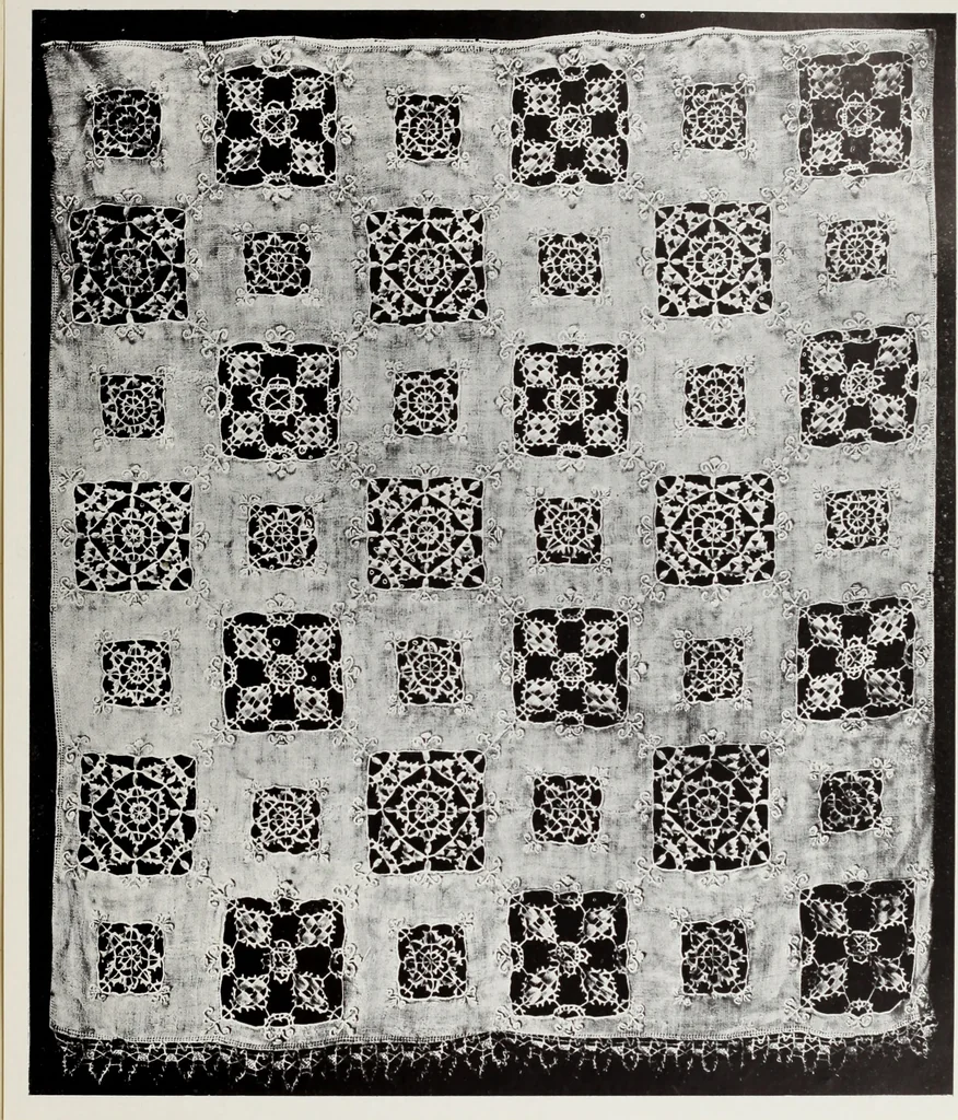 An illustration from Antiche trine italiane : trine ad ago, 1908, leaf 218