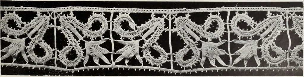An illustration from Antiche trine italiane : trine ad ago, 1908, leaf 222