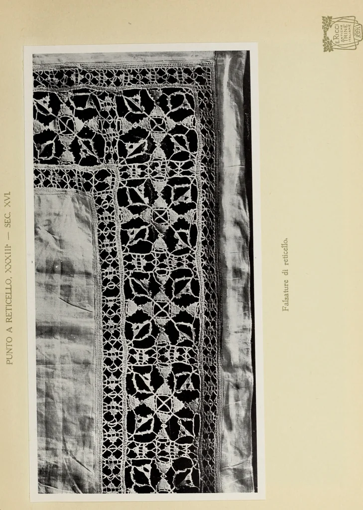An illustration from Antiche trine italiane : trine ad ago, 1908, leaf 232