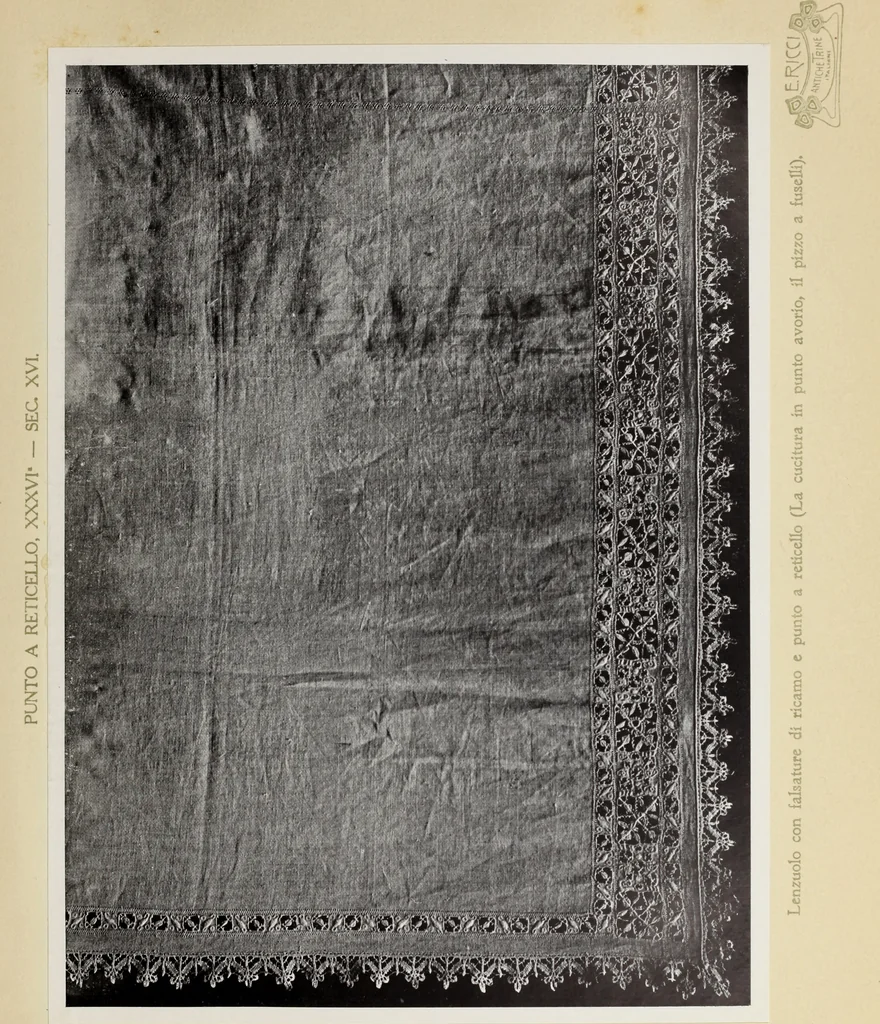 An illustration from Antiche trine italiane : trine ad ago, 1908, leaf 238