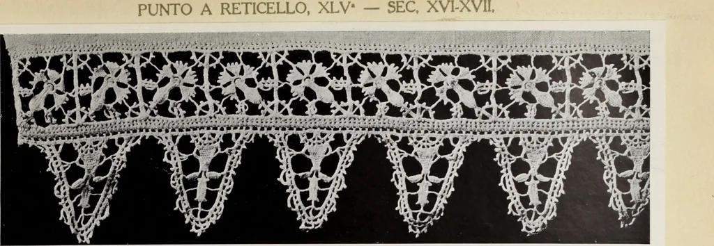 An illustration from Antiche trine italiane : trine ad ago, 1908, leaf 256