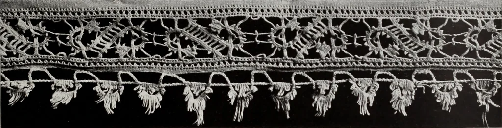 An illustration from Antiche trine italiane : trine ad ago, 1908, leaf 256