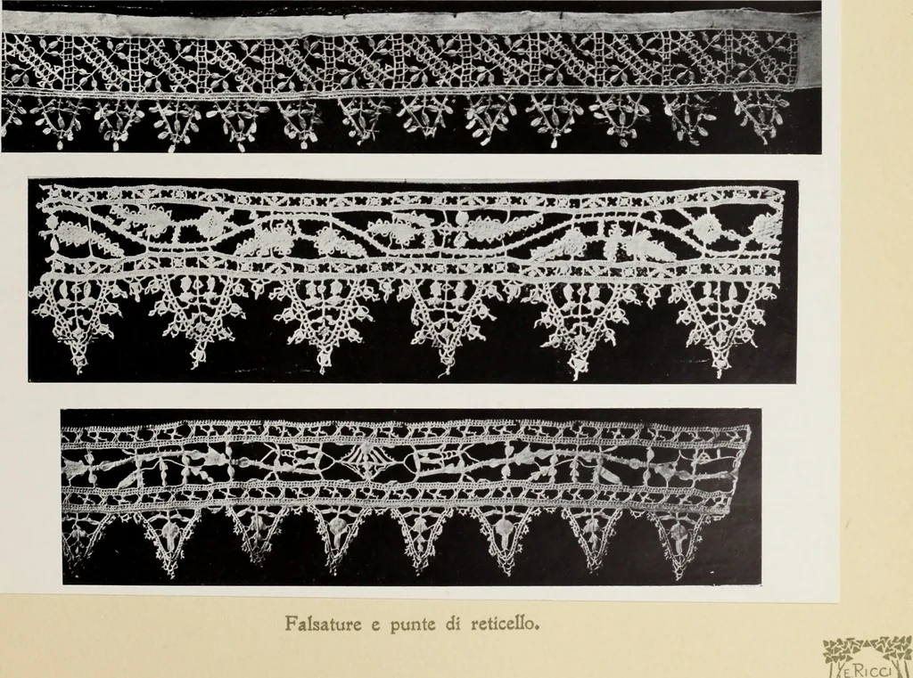 An illustration from Antiche trine italiane : trine ad ago, 1908, leaf 256
