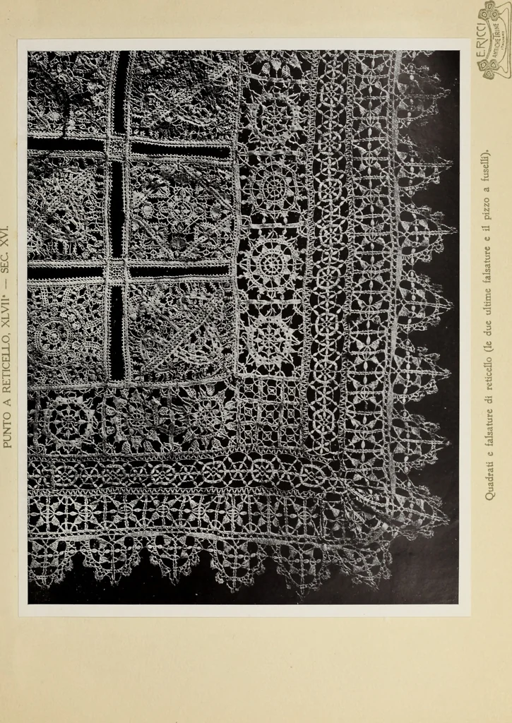 An illustration from Antiche trine italiane : trine ad ago, 1908, leaf 260
