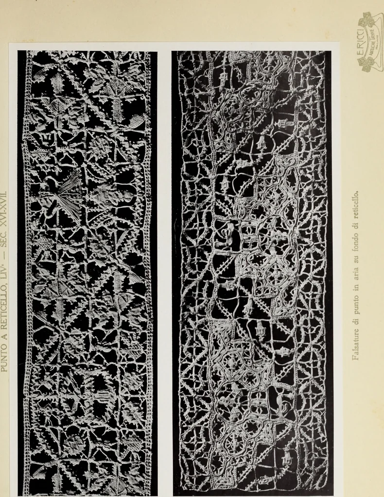 An illustration from Antiche trine italiane : trine ad ago, 1908, leaf 274