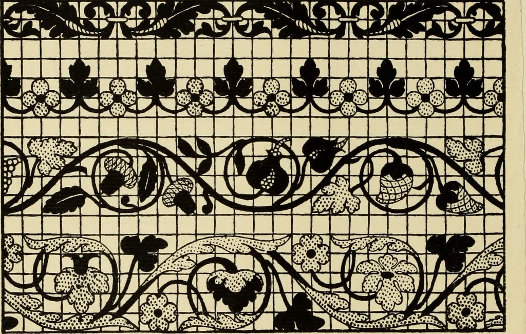 An illustration from Antiche trine italiane : trine ad ago, 1908, leaf 281