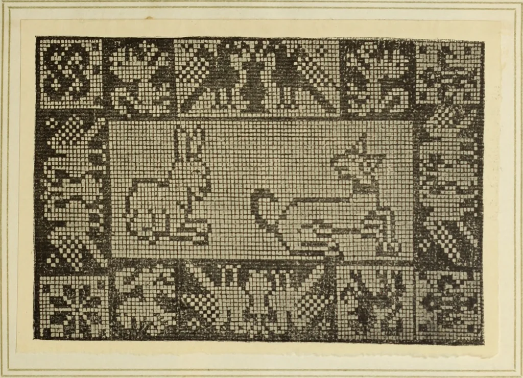 An illustration from Antiche trine italiane : trine ad ago, 1908, leaf 30