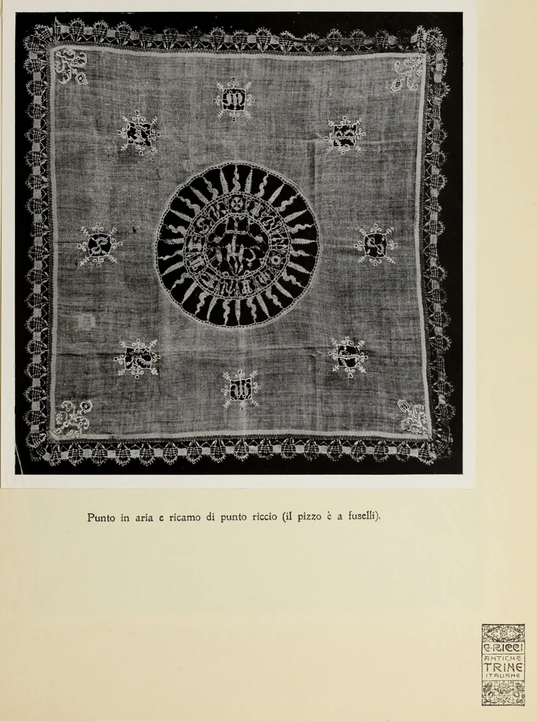 An illustration from Antiche trine italiane : trine ad ago, 1908, leaf 312