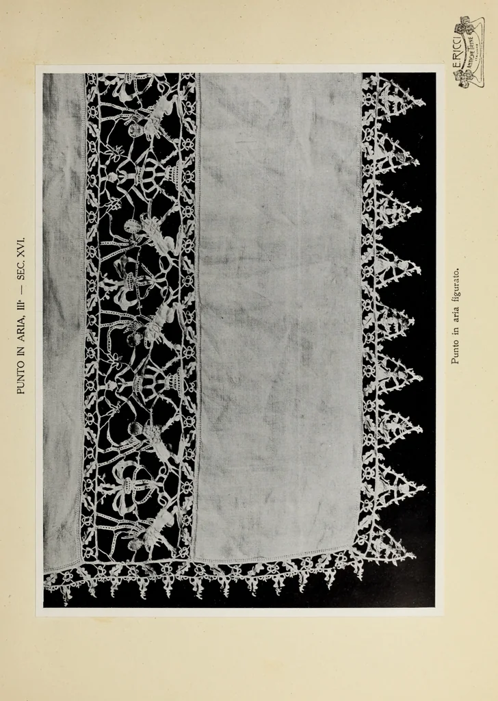 An illustration from Antiche trine italiane : trine ad ago, 1908, leaf 314