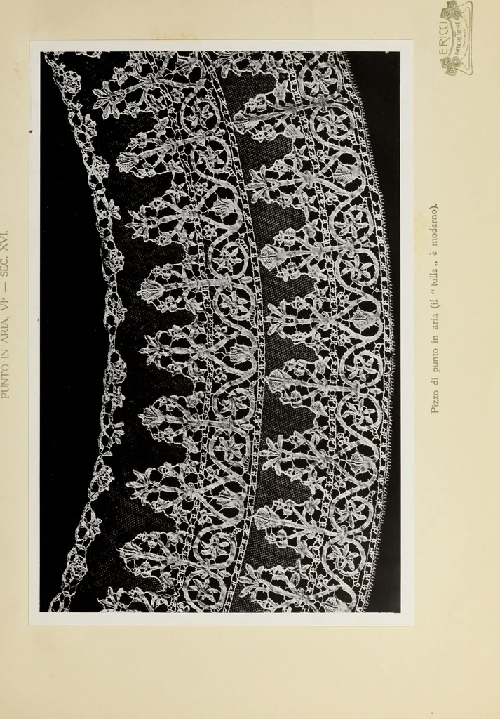 An illustration from Antiche trine italiane : trine ad ago, 1908, leaf 320