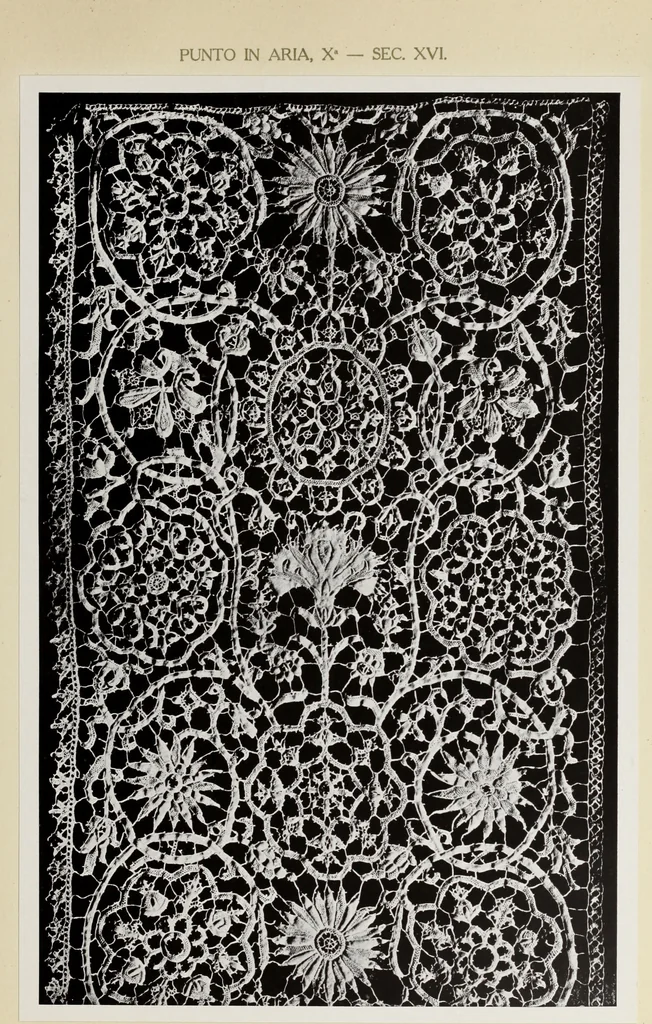 An illustration from Antiche trine italiane : trine ad ago, 1908, leaf 328