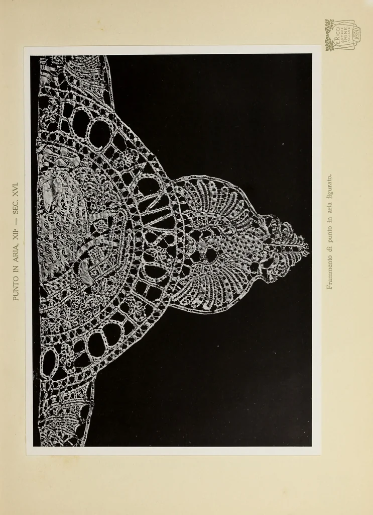 An illustration from Antiche trine italiane : trine ad ago, 1908, leaf 332