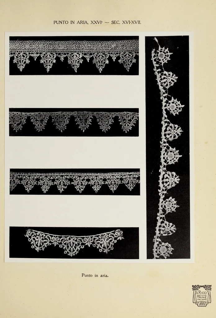 An illustration from Antiche trine italiane : trine ad ago, 1908, leaf 360
