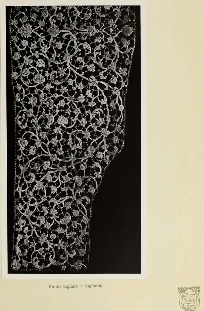 An illustration from Antiche trine italiane : trine ad ago, 1908, leaf 364