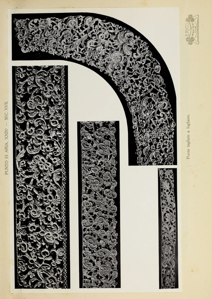 An illustration from Antiche trine italiane : trine ad ago, 1908, leaf 366