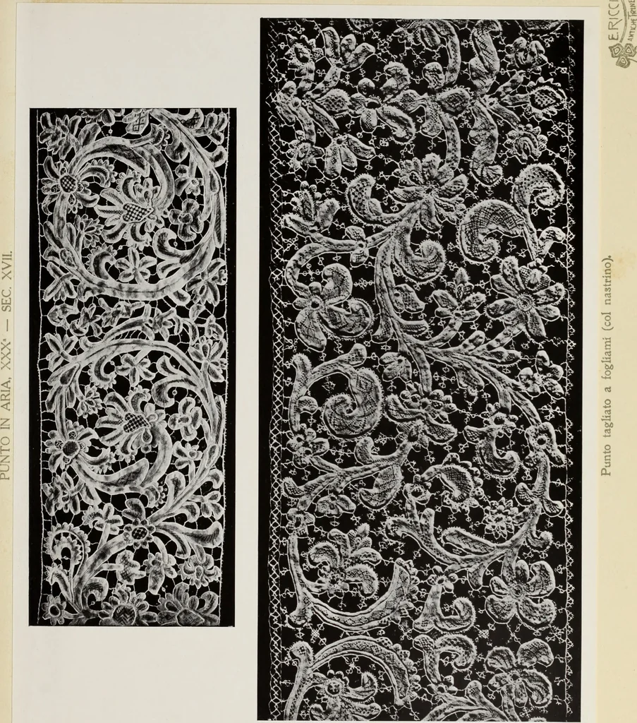 An illustration from Antiche trine italiane : trine ad ago, 1908, leaf 368