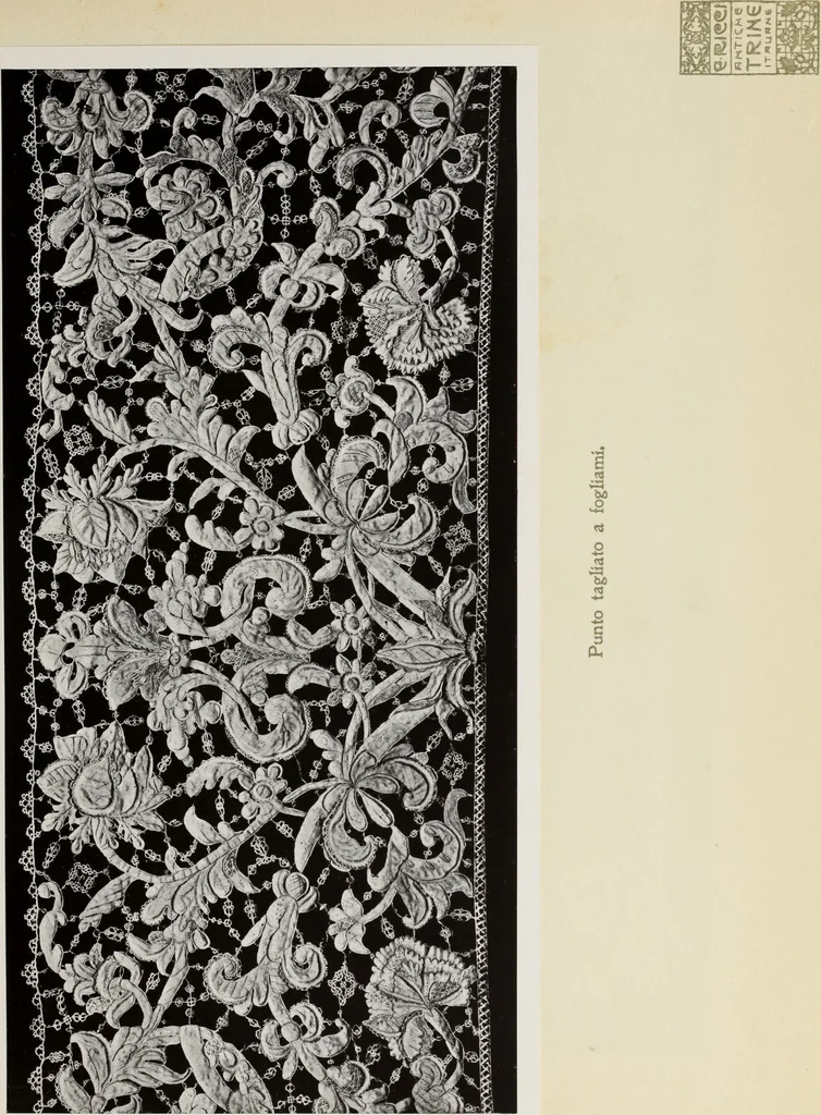 An illustration from Antiche trine italiane : trine ad ago, 1908, leaf 374