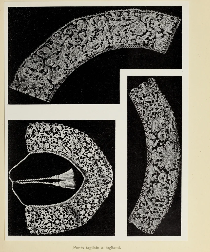 An illustration from Antiche trine italiane : trine ad ago, 1908, leaf 376