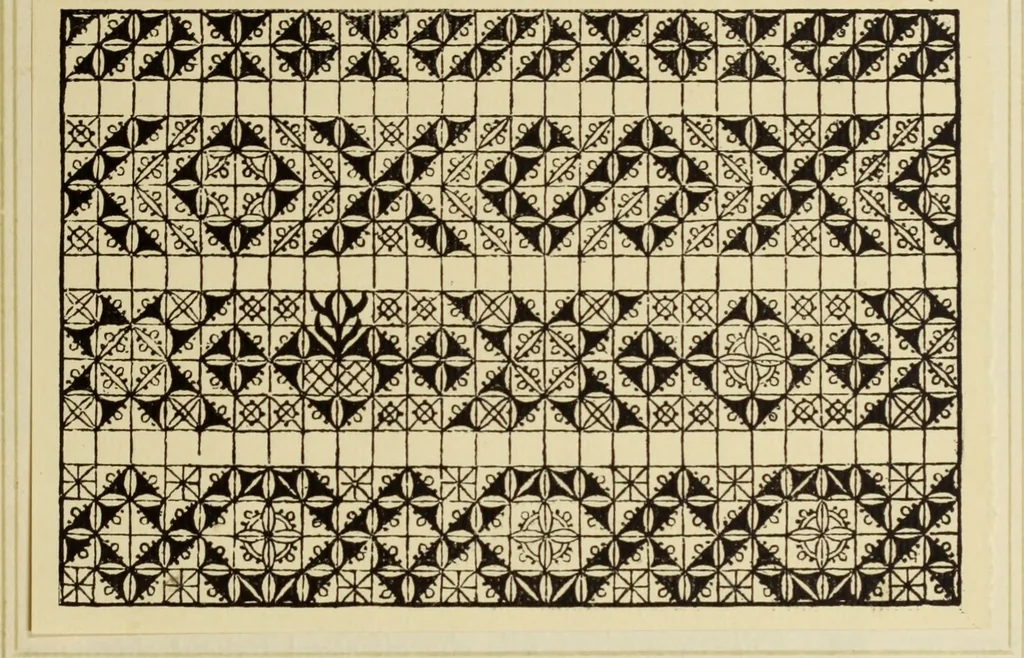 An illustration from Antiche trine italiane : trine ad ago, 1908, leaf 38
