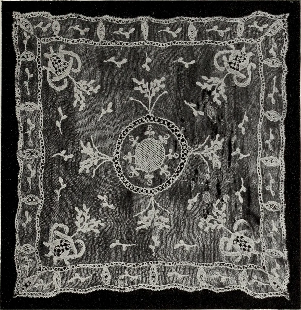 An illustration from Antiche trine italiane : trine ad ago, 1908, leaf 406