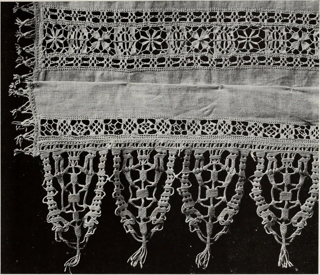 An illustration from Antiche trine italiane : trine ad ago, 1908, leaf 424