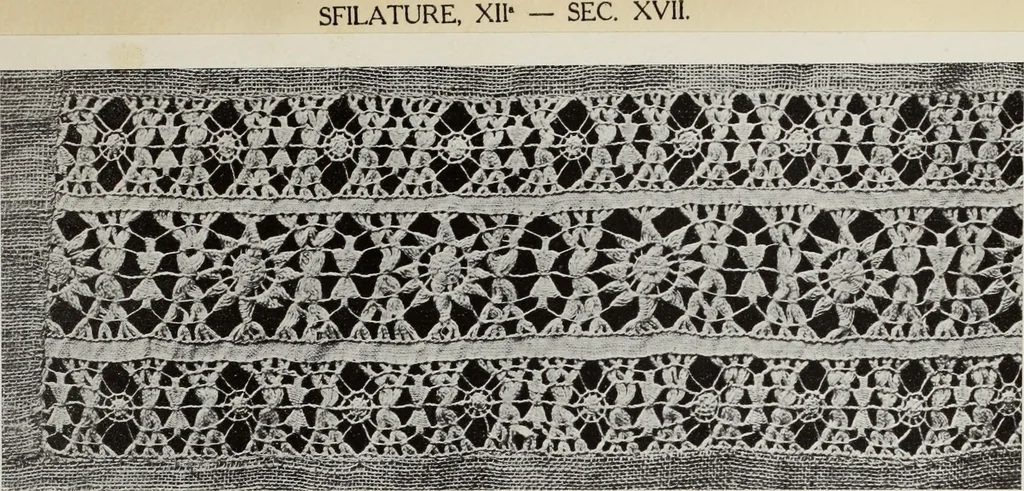 An illustration from Antiche trine italiane : trine ad ago, 1908, leaf 446