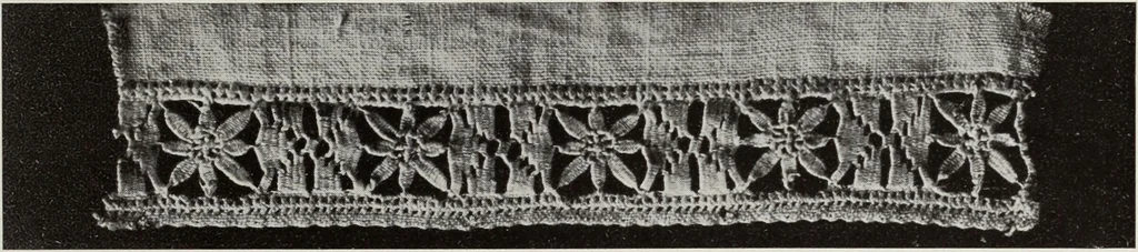 An illustration from Antiche trine italiane : trine ad ago, 1908, leaf 446