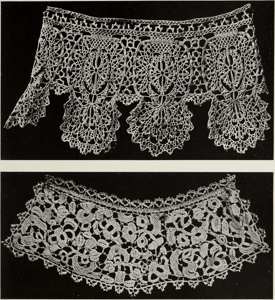 An illustration from Antiche trine italiane : trine ad ago, 1908, leaf 450