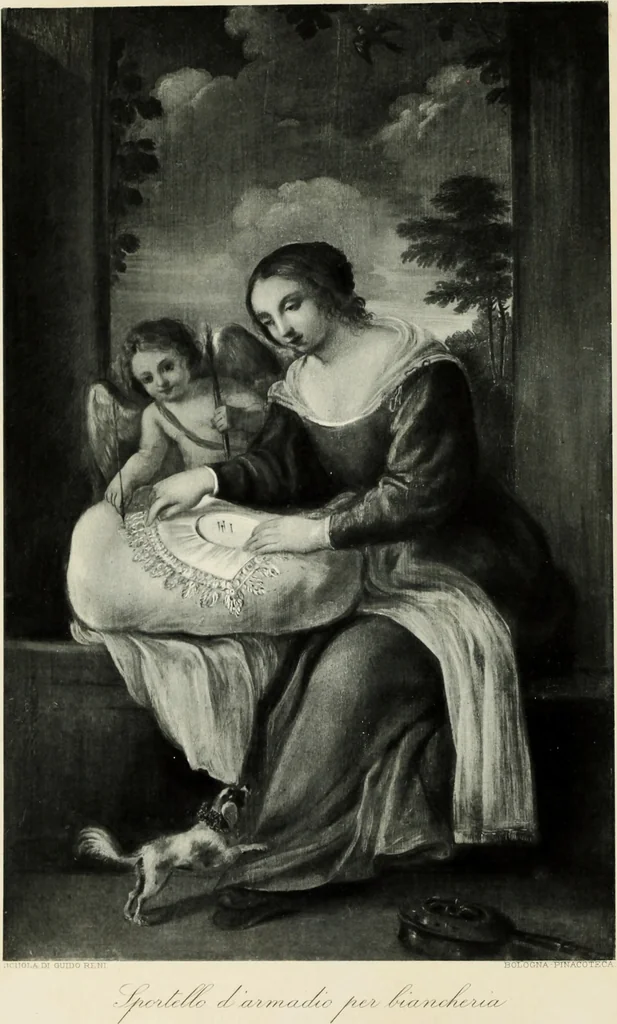 An illustration from Antiche trine italiane : trine ad ago, 1908, leaf 7
