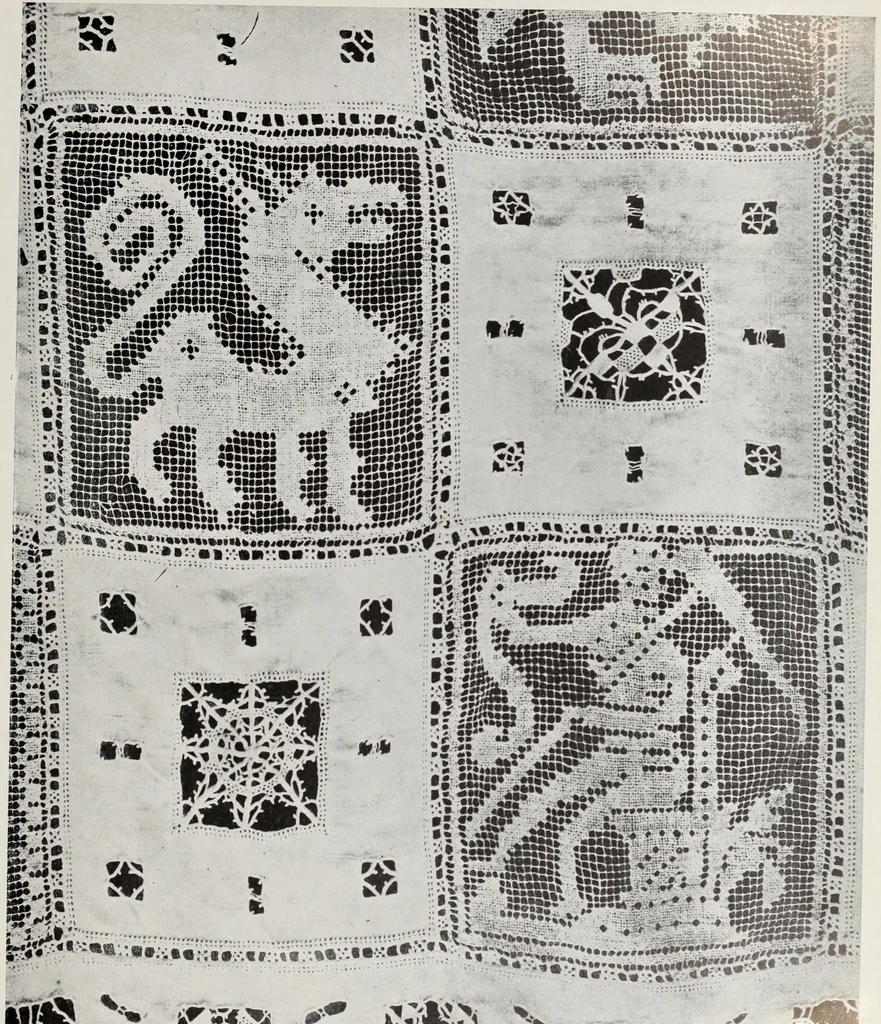 An illustration from Antiche trine italiane : trine ad ago, 1908, leaf 78