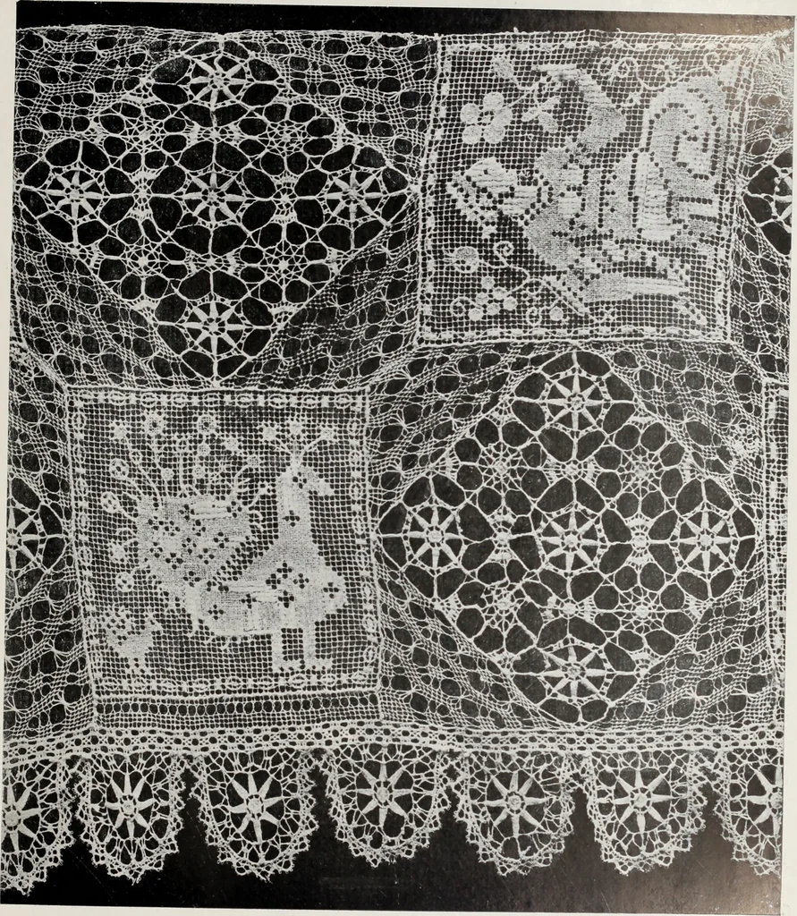 An illustration from Antiche trine italiane : trine ad ago, 1908, leaf 84