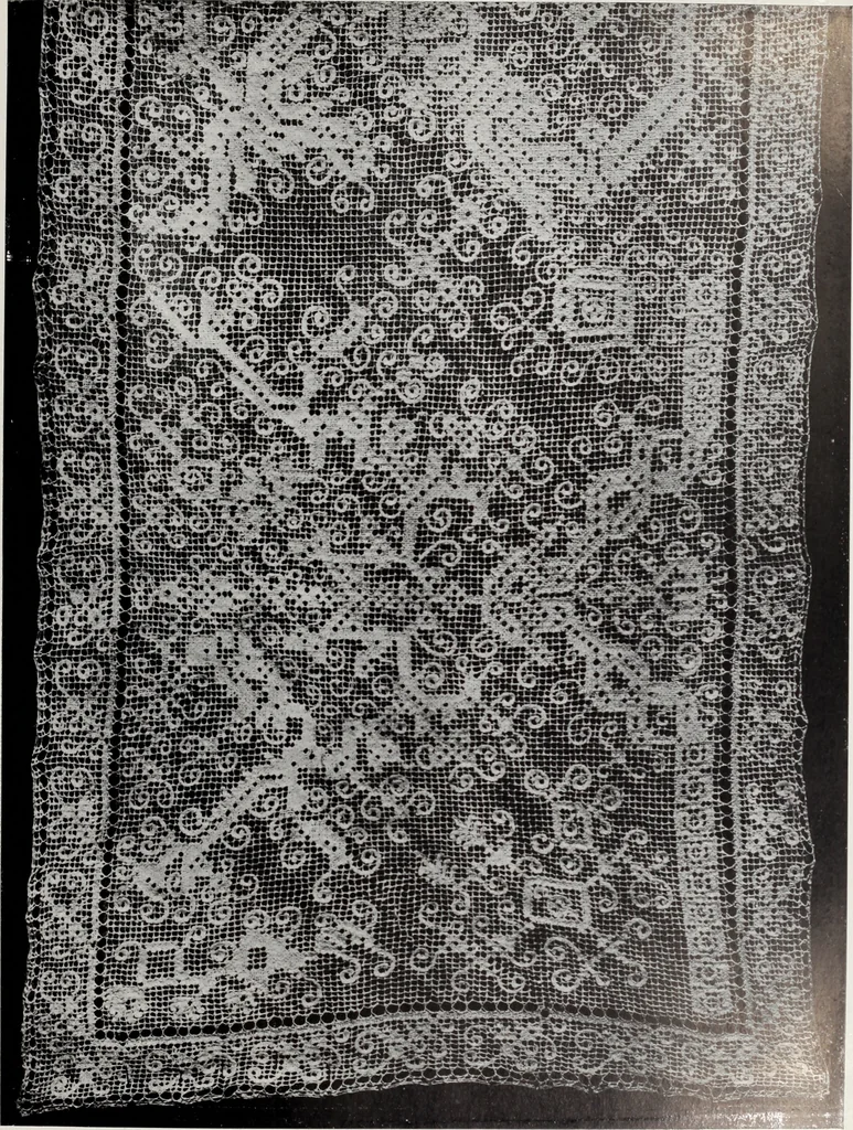 An illustration from Antiche trine italiane : trine ad ago, 1908, leaf 86