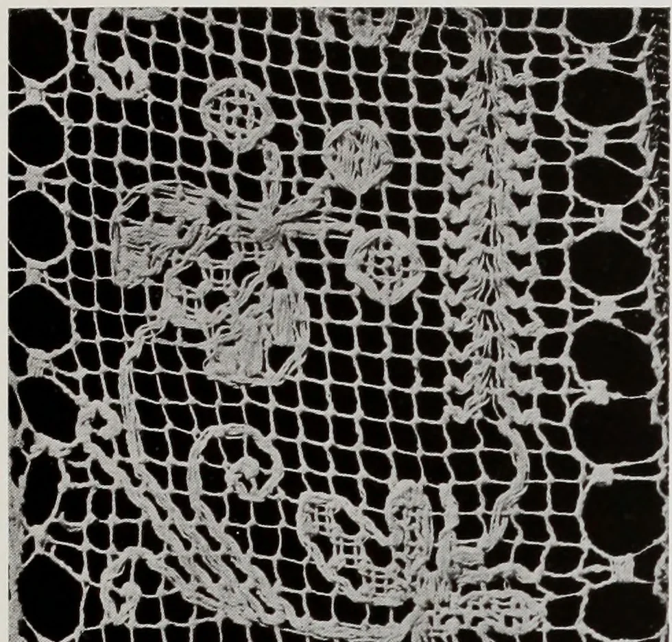 An illustration from Antiche trine italiane : trine ad ago, 1908, leaf 96