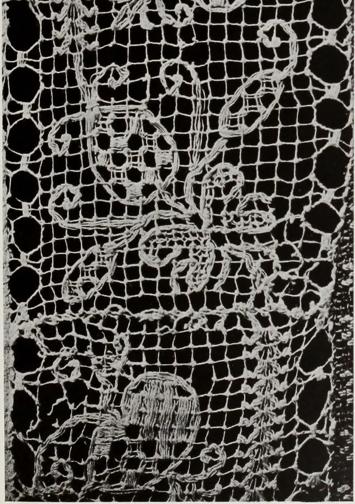 An illustration from Antiche trine italiane : trine ad ago, 1908, leaf 96