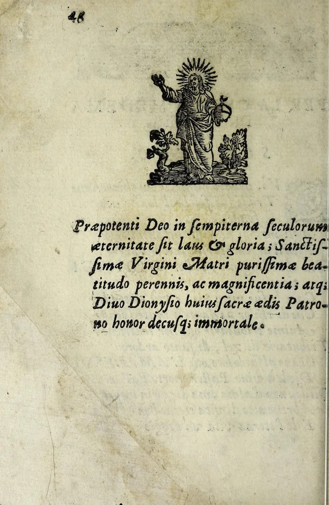 An illustration from Antichità della chiesa di S. Dionigi, et origine del nome di Cassano Geradadda, 1617, leaf 52