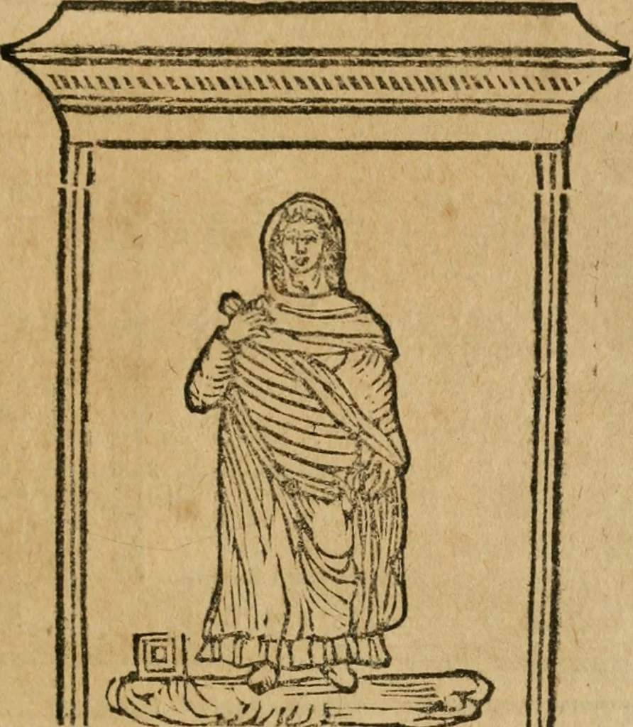 An illustration from Delle antichita di Sarsina, et de' costumi romani nel trionfo, et nel triclinio antico : discorso primo, 1607, leaf 70