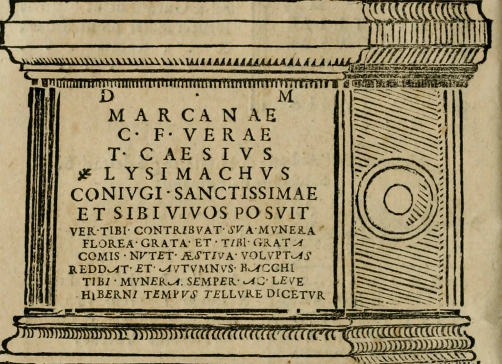 An illustration from Delle antichita di Sarsina, et de' costumi romani nel trionfo, et nel triclinio antico : discorso primo, 1607, leaf 75
