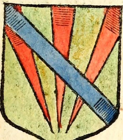An illustration from The antient usage in bearing of such ensigns of honour as are commonly call'd arms. With a catalogue of the present nobility and baronets of England, 1682, leaf 30