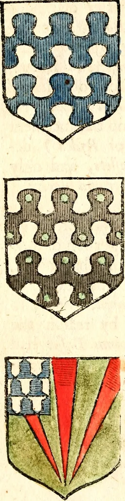 An illustration from The antient usage in bearing of such ensigns of honour as are commonly call'd arms. With a catalogue of the present nobility and baronets of England, 1682, leaf 33