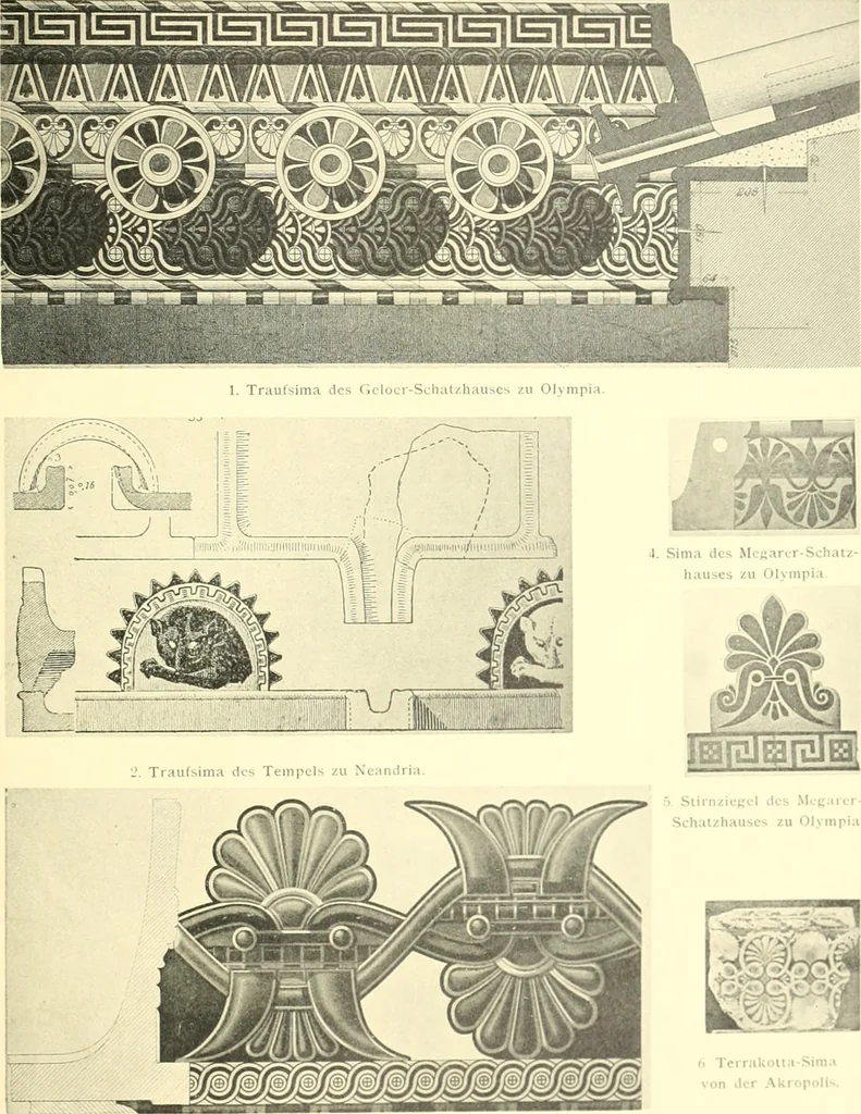 An illustration from Antikes Traufleisten-Ornament, 1909, leaf 136